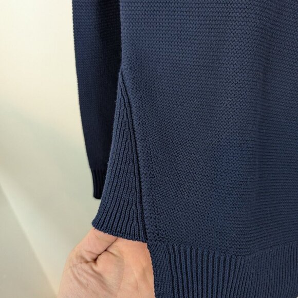 Kinross Navy Garter Stitch Sweater, Sz S - Picture 6 of 10